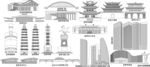 宜宾城市建筑旅游剪影