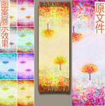 多彩花卉画展示