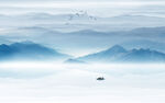 水墨山