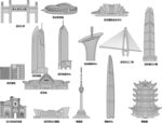 武汉湖北城市建筑旅游剪影