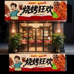 烤串门头