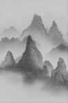 水墨山水镂空山