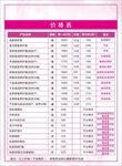 价目表