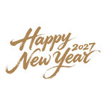 2026英文新年快乐毛笔字