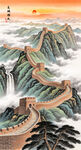 竖幅山水画