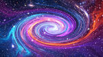 彩色宇宙星空