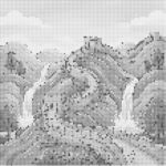 万里长城山水冲孔