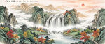 福居宝地山水画
