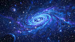 蓝色高清星空