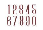 复古风格数字字体展示