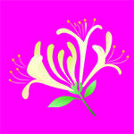 清新矢量图手绘金银花卡通图案