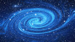 蓝色宇宙星空旋涡