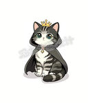 戴皇冠披风的可爱猫咪