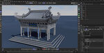 中式古建筑3D模型展示
