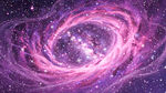 梦幻粉紫色宇宙星空