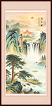 竖幅山水画