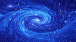 梦幻蓝色旋涡星空