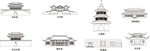 扬州江苏城市建筑剪影地标插画