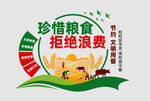珍惜粮食拒绝浪费文化墙