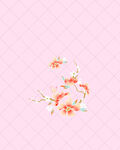 粉色背景中式汉服