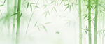 新中式水墨竹子灯箱背景