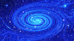 蓝色星空旋涡宇宙太空星系