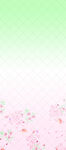 清新渐变绿粉花卉汉服