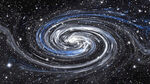 蓝灰旋涡星空宇宙