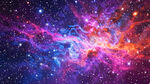 彩色唯美星空