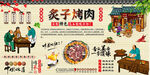 炙子烤肉背景墙