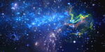 蓝色梦幻宇宙星空背景图