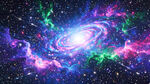 彩色宇宙星空