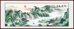 八方聚财山水画