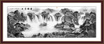 中式水墨山水画