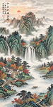 玄关山水装饰挂画