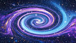 蓝紫色宇宙星空