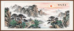 紫气东来国画