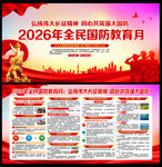 国防教育海报