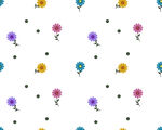 多彩气球花朵无缝图案