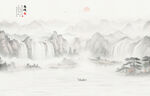 古风背景山水画
