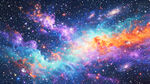 星空 星光 蓝色星空 星光背景