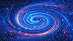 红蓝旋涡星空