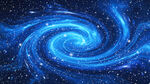 蓝色梦幻旋涡星空
