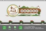 绿色食堂饭堂餐厅标语文化墙