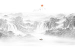 水墨国画山水画