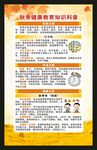 秋季健康教育知识海报