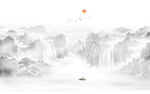 山水水墨画