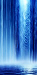 竖幅蓝色瀑布背景图