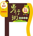 步行街卡通导视立牌