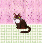 手绘可爱小猫插画